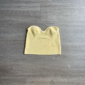 Double Zero Strapless Sweetheart Knit Crop Top Women's Size Small